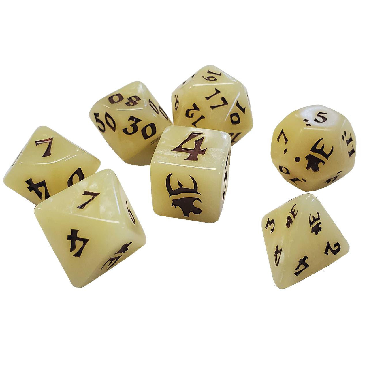 Steve Jackson Games Munchkin Polyhedral Dice Set - Tan/Brown